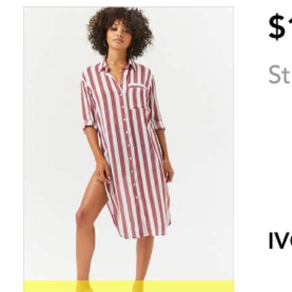 Tops - Striped Slit Tunic